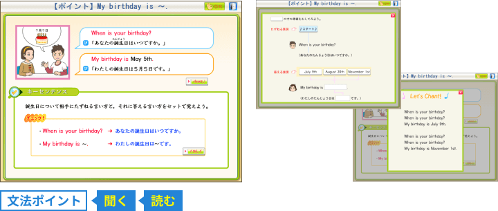 文法ポイント(聞く、読む)